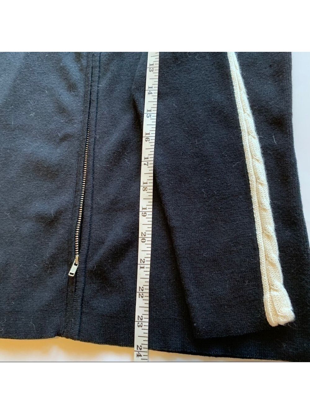 EVAN PICONE Cotton Cable Knit Zip Hoodie Jacket Neutral - Picture 4 of 9